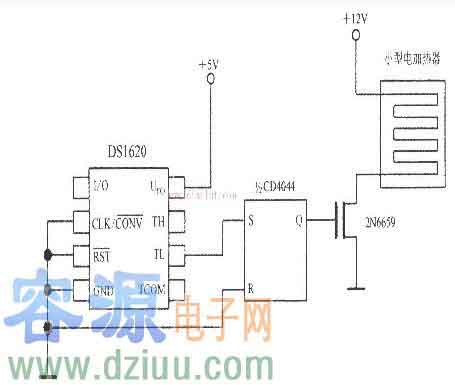 基于DS1620構成的小型電加熱器的控溫電路