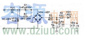 LED驅(qū)動電源電路圖一----電容降壓式電源.png LED驅(qū)動電源電路圖一----電容降壓式電源.png