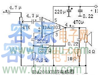 精典TDA2003<a href=http://www.flswjt.cn/gongfangdianlu/ target=_blank class=infotextkey>功放電路圖</a>