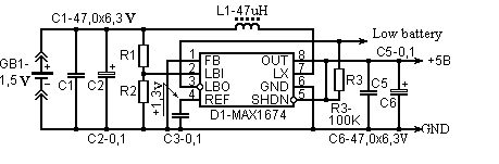 1.5V至5V轉(zhuǎn)換器