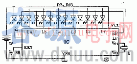 聲光電子轉(zhuǎn)盤電路原理圖