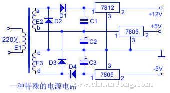 7805穩壓電源電路圖二