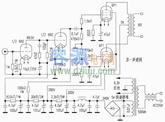 推薦:6p1+6n2廉價電子管功率放大器