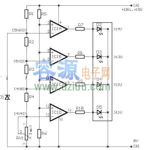 汽車LED電池電量電路