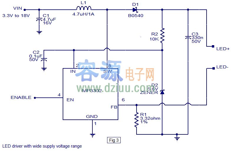寬輸入電壓LED驅動電路