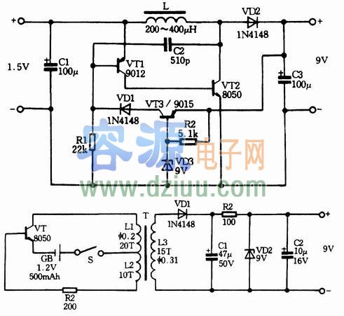 幾款簡易型升壓電路圖